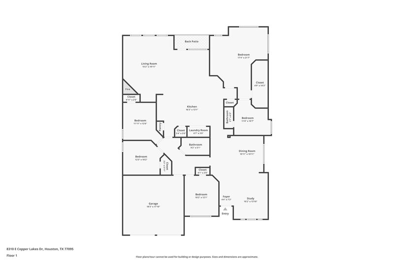 2,120/Mo, 8310 E Copper Lakes Dr Houston, TX 77095 Floor Plan View
