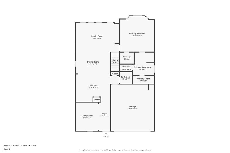 2,430/Mo, 19542 Otter Trail Ct Katy, TX 77449 Floor Plan View