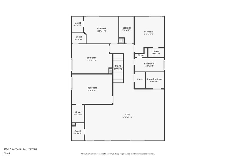2,430/Mo, 19542 Otter Trail Ct Katy, TX 77449 Floor Plan View 2