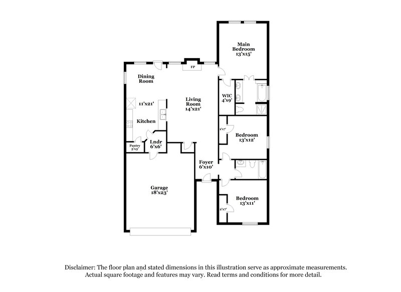 2,015/Mo, 19615 Buckland Park Dr Katy, TX 77449 Floor Plan View
