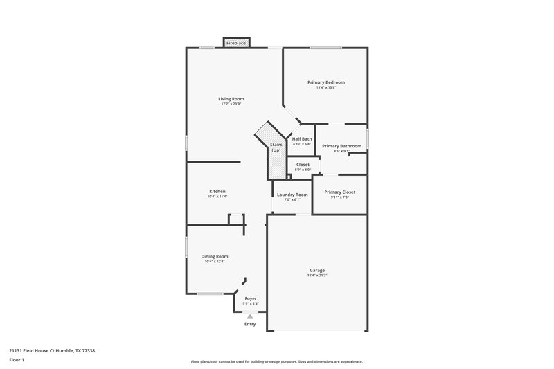 2,010/Mo, 21131 Field House Ct Humble, TX 77338 Floor Plan View