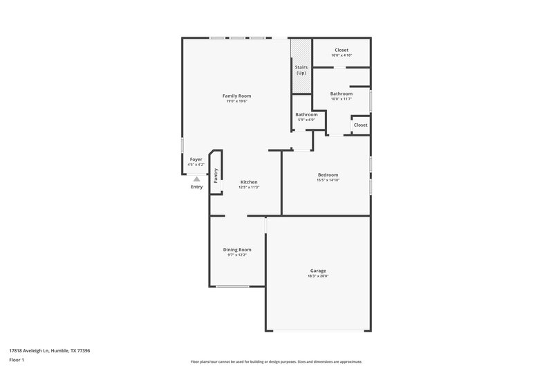 2,155/Mo, 17818 Aveleigh Ln Humble, TX 77396 Floor Plan View