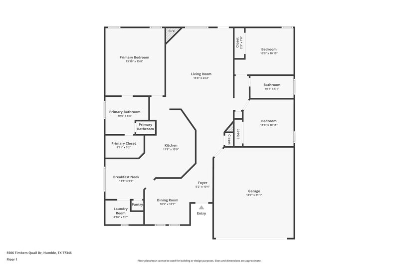 1,800/Mo, 5506 Timbers Quail Dr Humble, TX 77346 Floor Plan View