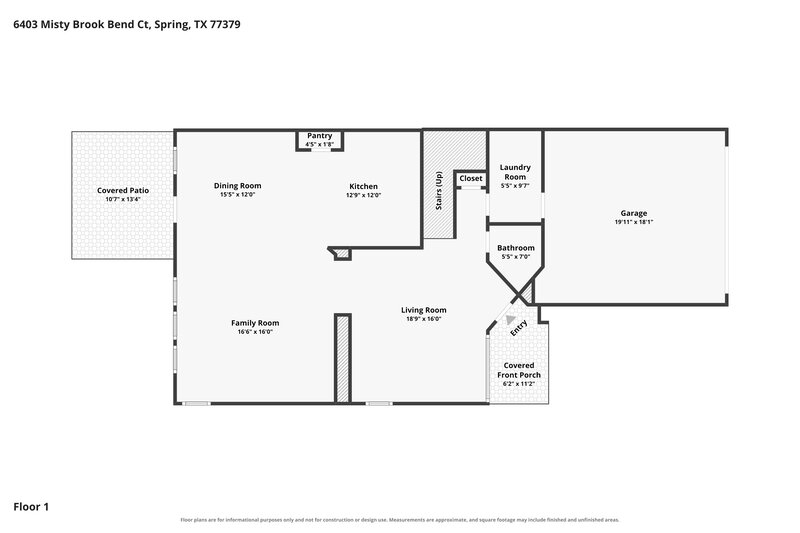 1,830/Mo, 6403 Misty Brook Bend Ct Spring, TX 77379 Floorplan View