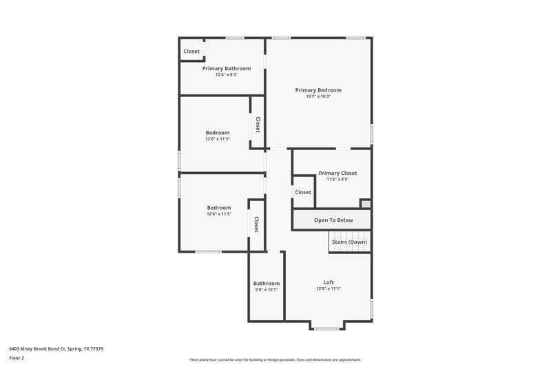 2,320/Mo, 6403 Misty Brook Bend Ct Spring, TX 77379 Floor Plan View 2