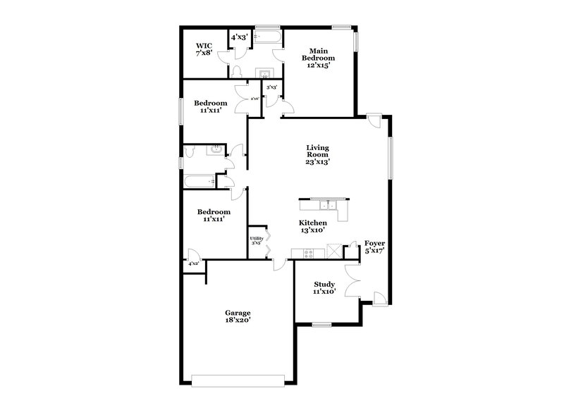 1,855/Mo, 19618 Winston Hill Dr Cypress, TX 77433 Floor Plan View