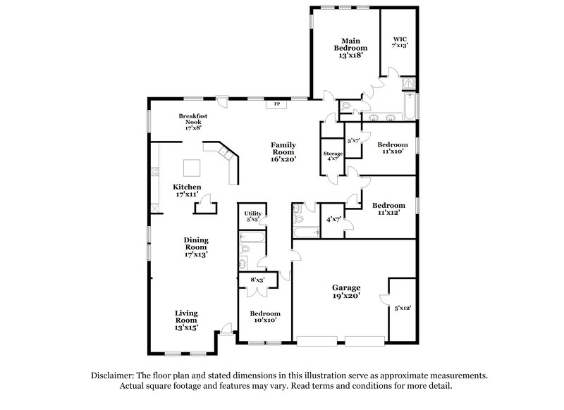 1,940/Mo, 2531 Bisbane Dr Houston, TX 77014 Floor Plan View