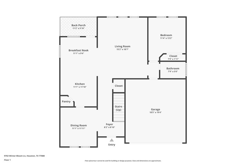 1,995/Mo, 9702 Winter Bloom Ln Houston, TX 77088 Floorplan View
