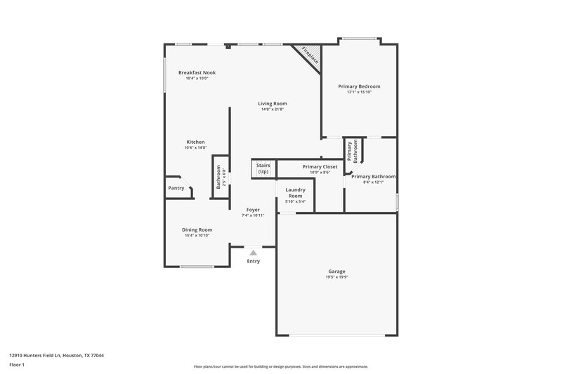 2,115/Mo, 12910 Hunters Field Ln Houston, TX 77044 Floor Plan View