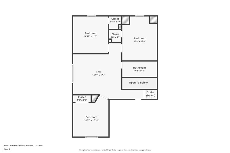2,115/Mo, 12910 Hunters Field Ln Houston, TX 77044 Floor Plan View 2