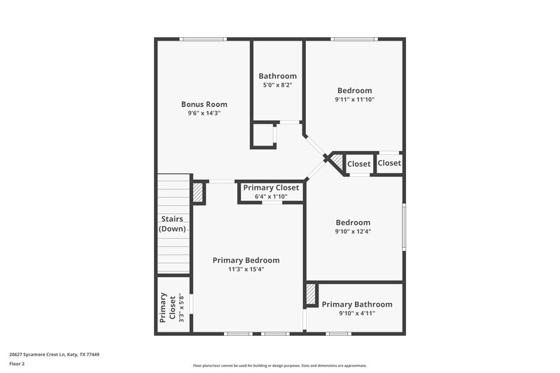 1,765/Mo, 20627 Sycamore Crest Ln Katy, TX 77449 Floor Plan View 2