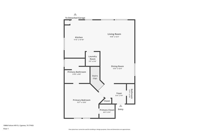 1,810/Mo, 19806 Falcon Hill Ct Cypress, TX 77433 Floor Plan View