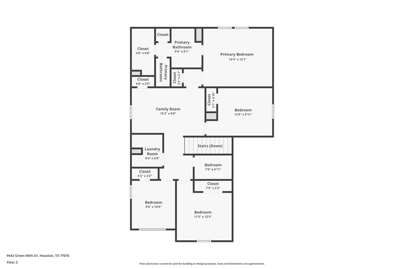 2,200/Mo, 9442 Green Mills Dr Houston, TX 77070 Floor Plan View 2