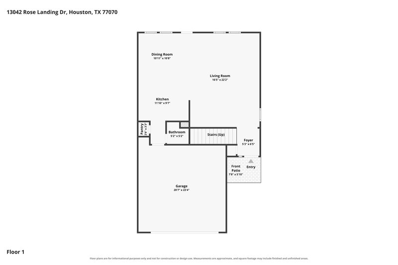 2,040/Mo, 13042 Rose Landing Dr Houston, TX 77070 Floor Plan View