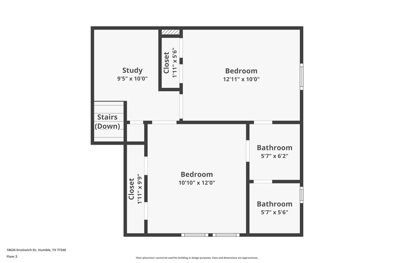 1,790/Mo, 18626 Droitwich Dr Humble, TX 77346 Floor Plan View 2