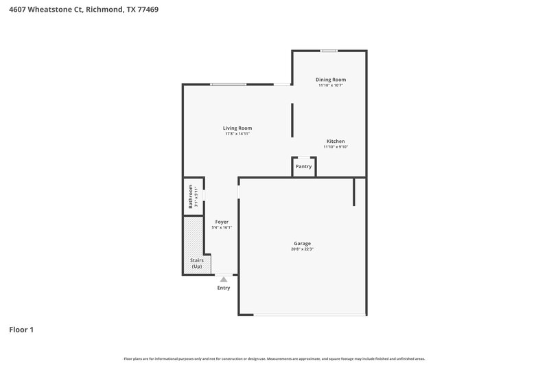1,940/Mo, 4607 Wheatstone Ct Richmond, TX 77469 Floor Plan View