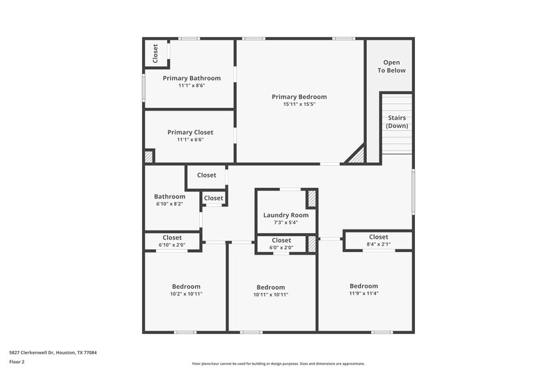 1,775/Mo, 5827 Clerkenwell Dr Houston, TX 77084 Floor Plan View 2