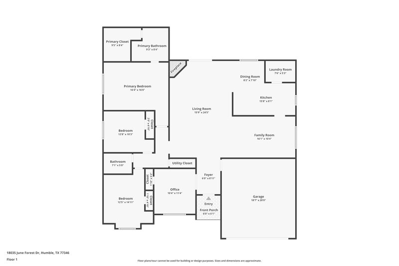 2,050/Mo, 18035 June Forest Dr Humble, TX 77346 Floor Plan View
