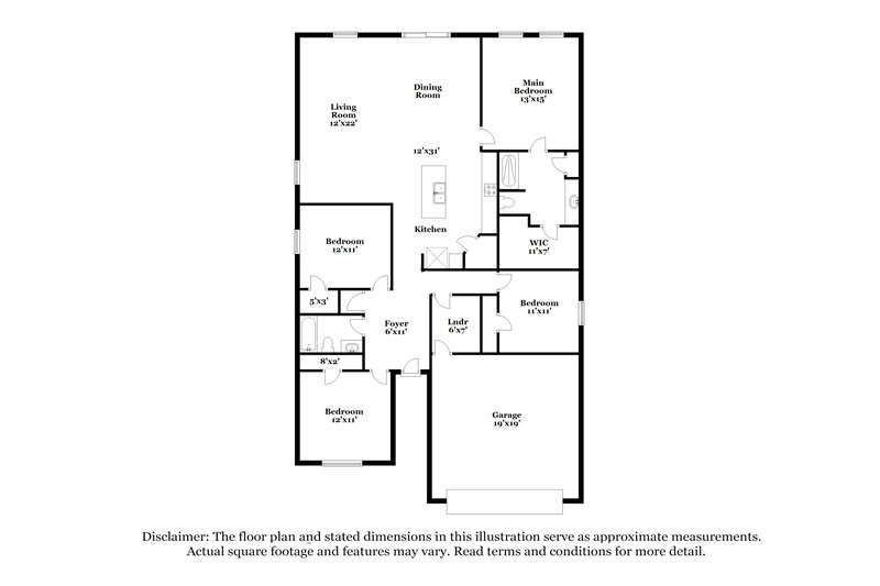 2,195/Mo, 4021 Fringe Tree Ln Brookshire, TX 77423 Floor Plan View