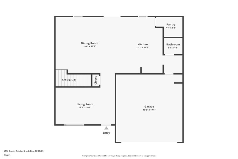 2,335/Mo, 4096 Scarlet Oak Ln Brookshire, TX 77423 Floor Plan View
