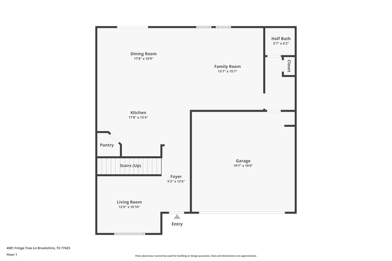 2,545/Mo, 4081 Fringe Tree Ln Brookshire, TX 77423 Floor Plan View