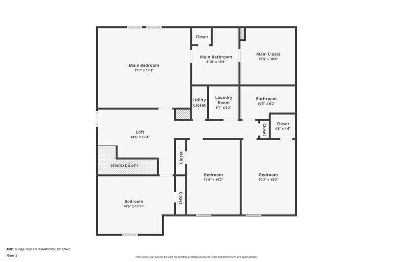 2,545/Mo, 4081 Fringe Tree Ln Brookshire, TX 77423 Floor Plan View 2