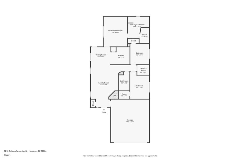 1,890/Mo, 9210 Golden Sunshine Dr Houston, TX 77064 Floor Plan View