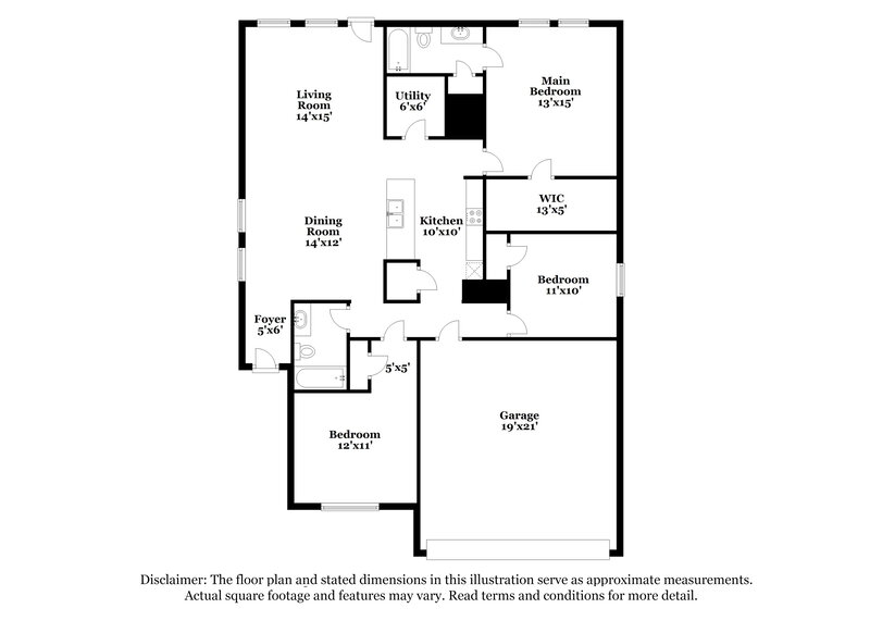 2,060/Mo, 4004 Scarlet Oak Ln Brookshire, TX 77423 Floor Plan View