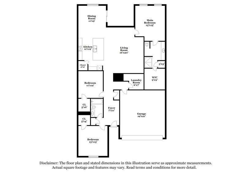 2,205/Mo, 4008 Tulip Tree Ln Brookshire, TX 77423 Floor Plan View