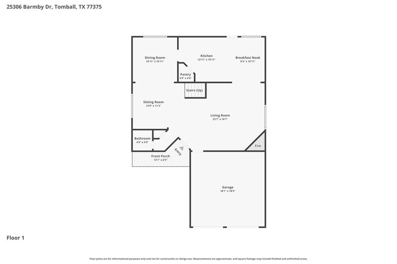 2,255/Mo, 25306 Barmby Dr Tomball, TX 77375 Floor Plan View