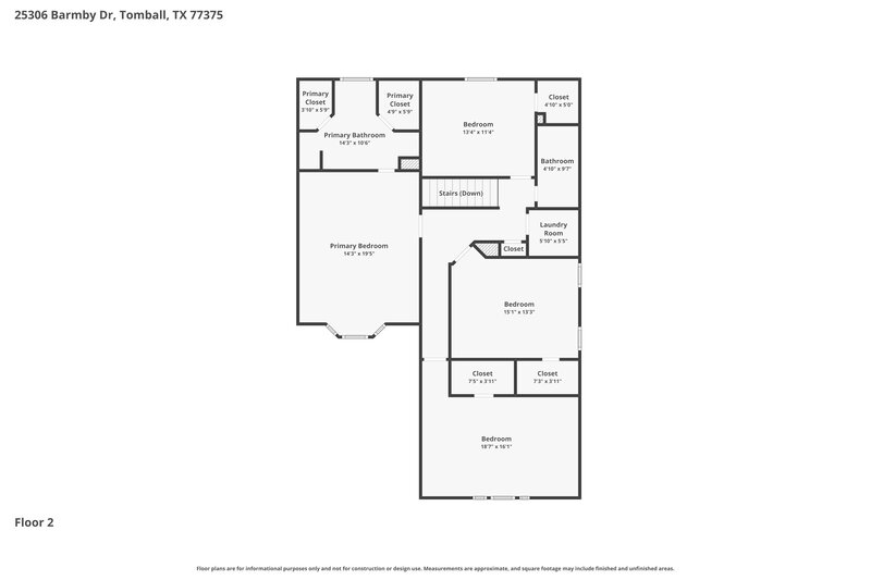 2,255/Mo, 25306 Barmby Dr Tomball, TX 77375 Floor Plan View 2
