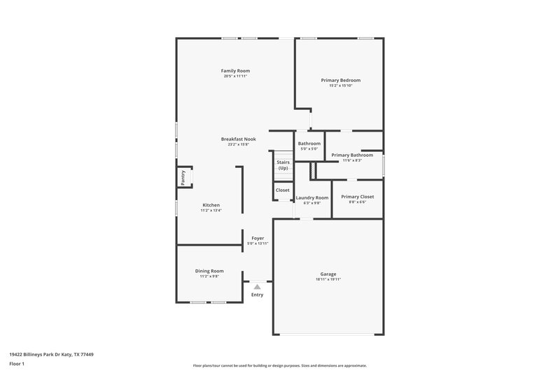 2,370/Mo, 19422 Billineys Park Dr Katy, TX 77449 Floor Plan View
