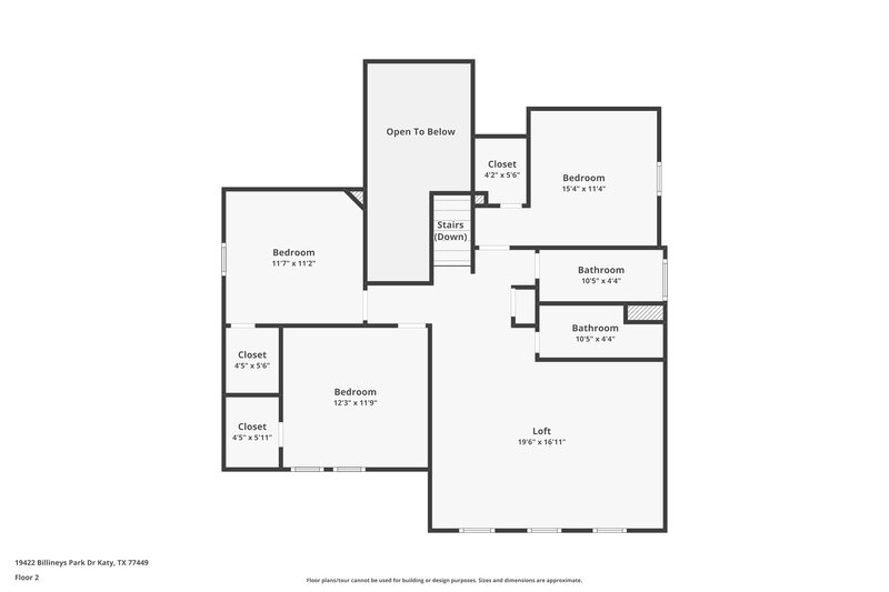 2,370/Mo, 19422 Billineys Park Dr Katy, TX 77449 Floor Plan View 2