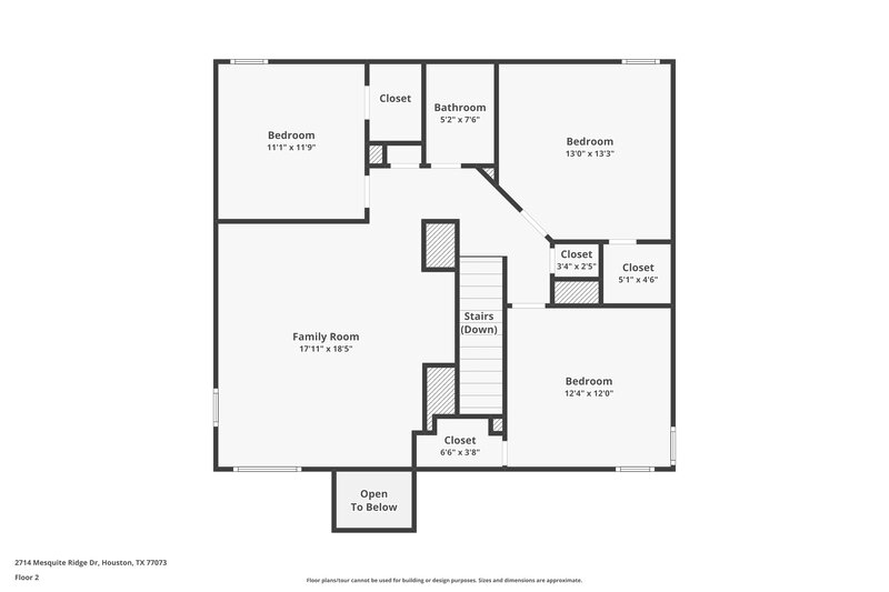 2,165/Mo, 2714 Mesquite Ridge Dr Houston, TX 77073 Floor Plan View 2