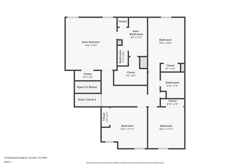 1,845/Mo, 2718 Mesquite Ridge Dr Houston, TX 77073 Floor Plan View 2