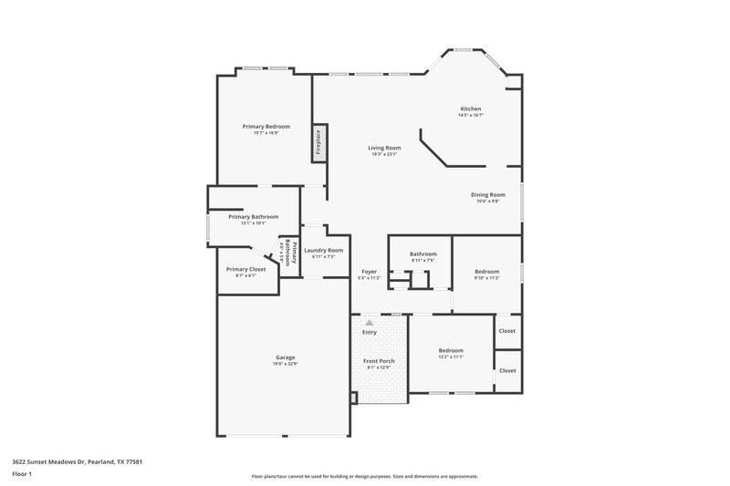 2,385/Mo, 3622 Sunset Meadows Dr Pearland, TX 77581 Floor Plan View
