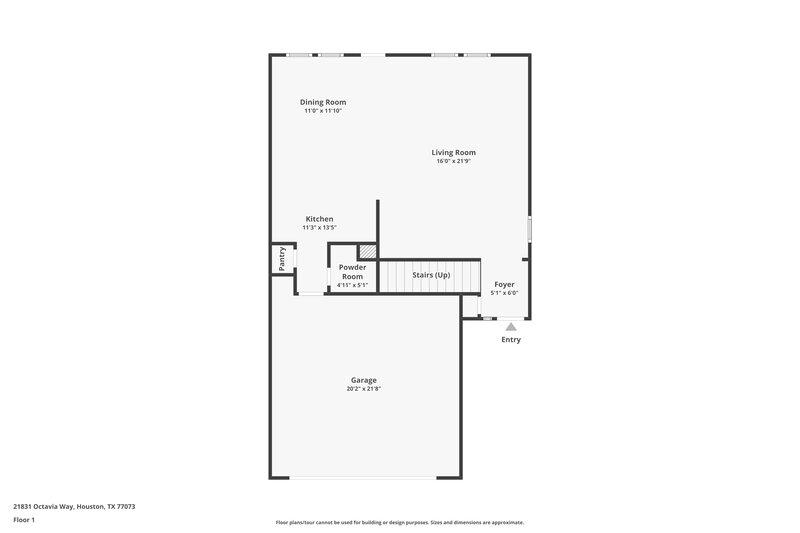 1,755/Mo, 21831 Octavia Way Houston, TX 77073 Floor Plan View