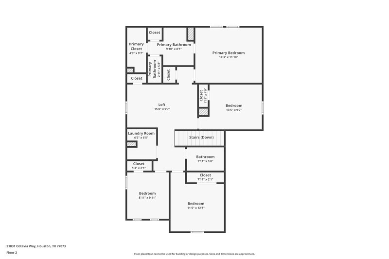 1,755/Mo, 21831 Octavia Way Houston, TX 77073 Floor Plan View 2