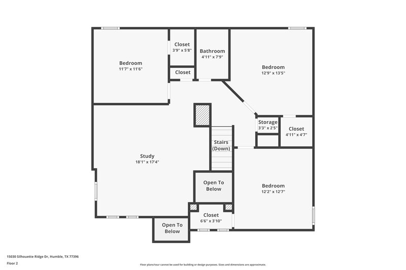 2,620/Mo, 15030 Silhouette Ridge Dr Humble, TX 77396 Floor Plan View 2