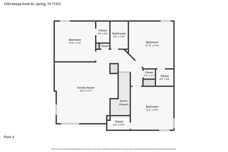 2,035/Mo, 2703 Sleepy Knoll Dr Spring, TX 77373 Floor Plan View 2