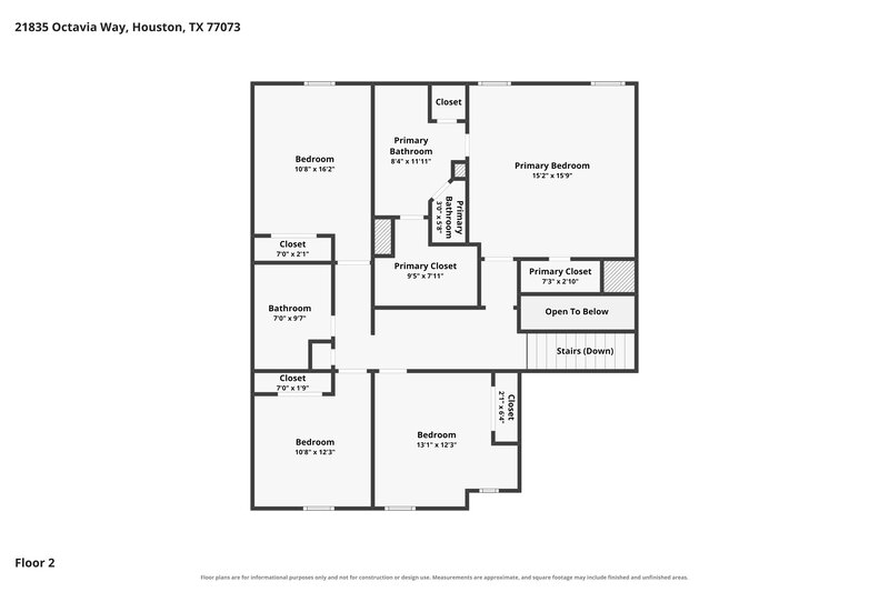 2,120/Mo, 21835 Octavia Way Houston, TX 77073 Floor Plan View 2