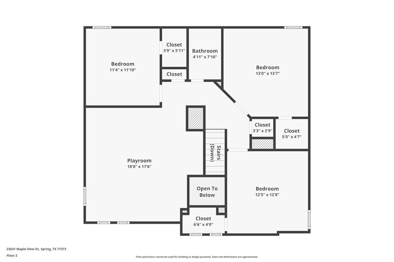 2,095/Mo, 23631 Maple View Dr Spring, TX 77373 Floor Plan View 2