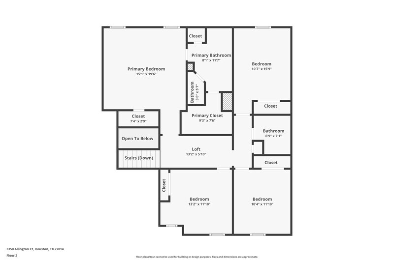 1,895/Mo, 3350 Allington Ct Houston, TX 77014 Floor Plan View 2