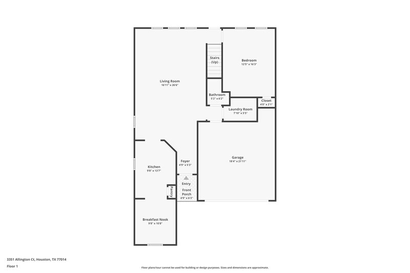 2,035/Mo, 3351 Allington Ct Houston, TX 77014 Floor Plan View