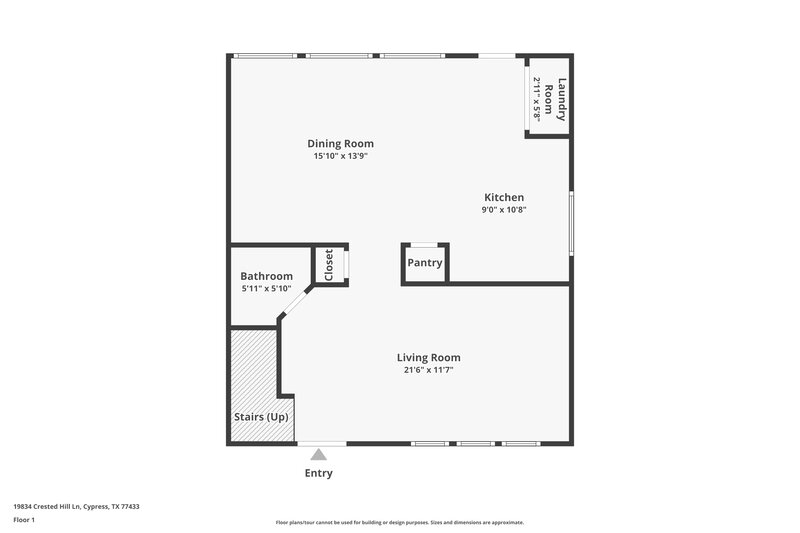 1,910/Mo, 19834 Crested Hill Ln Cypress, TX 77433 Floor Plan View