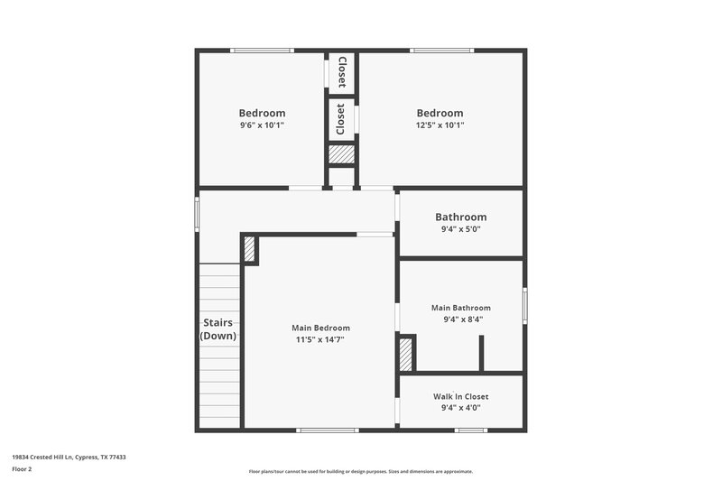 1,910/Mo, 19834 Crested Hill Ln Cypress, TX 77433 Floor Plan View 2