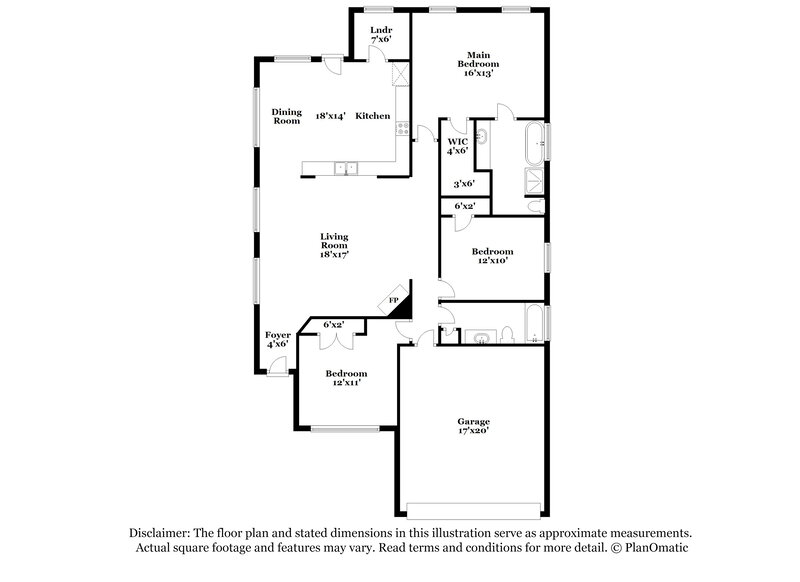 1,685/Mo, 17118 Atascocita Bend Dr Humble, TX 77396 Floor Plan View