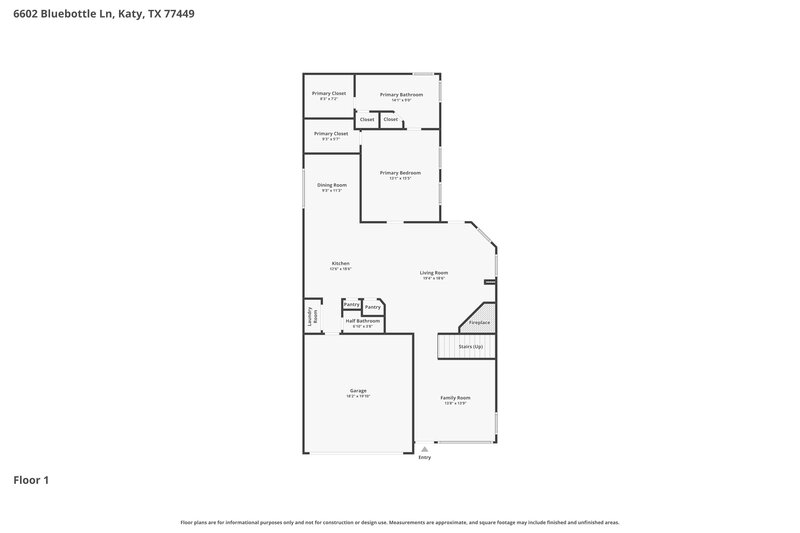 1,945/Mo, 6602 Bluebottle Ln Katy, TX 77449 Floor Plan View