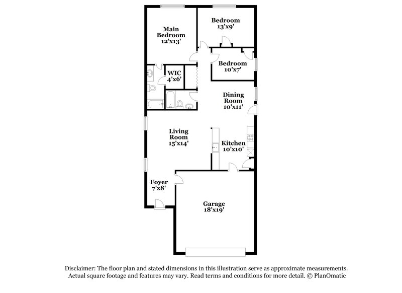 1,495/Mo, 7122 Aurora Falls Ln Houston, TX 77083 Floorplan View