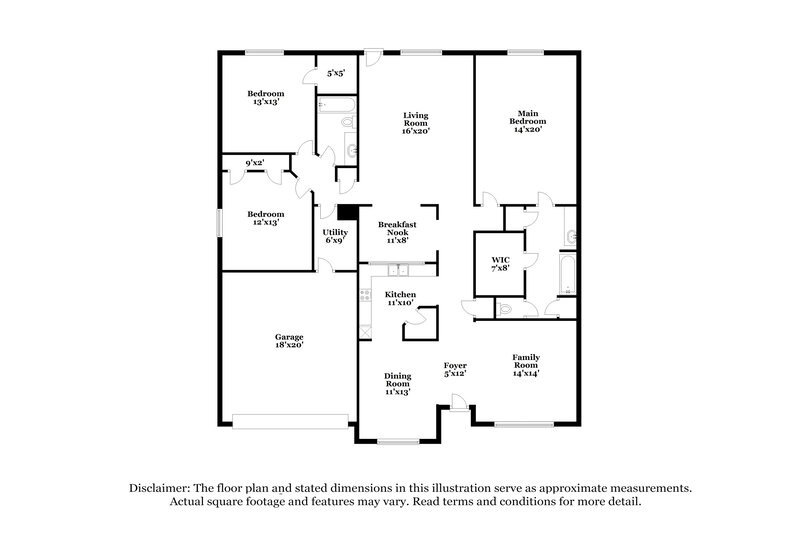 2,140/Mo, 10902 Ivy Park Houston, TX 77075 Floor Plan View